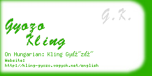 gyozo kling business card